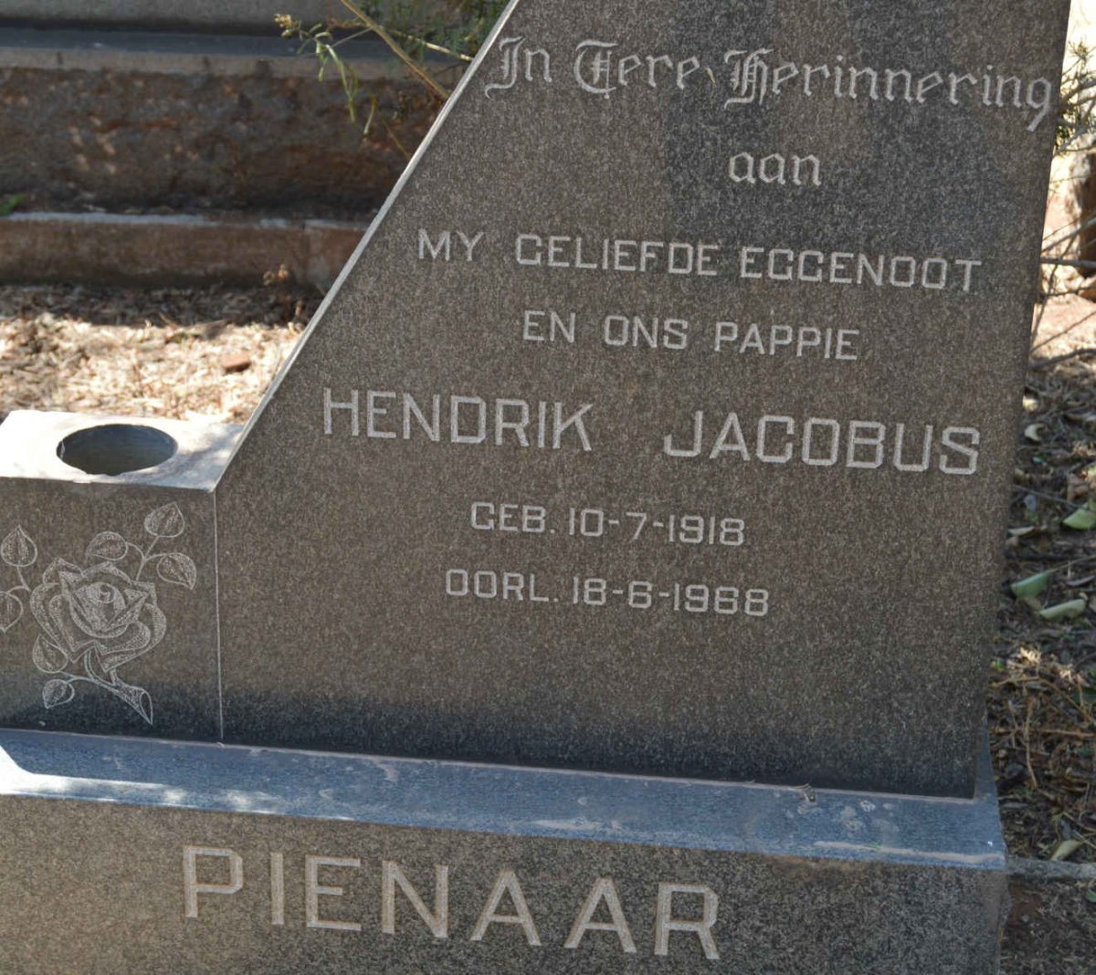 PIENAAR Hendrik Jacobus 1918-1968