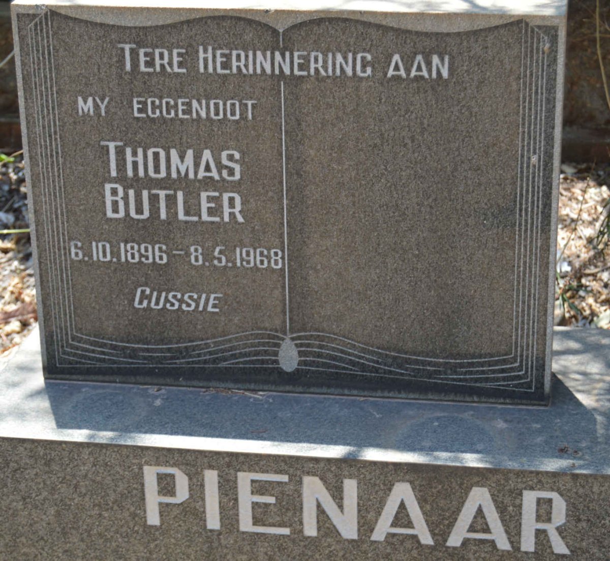 PIENAAR Thomas Butler 1896-1968
