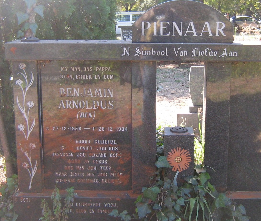 PIENAAR Benjamin Arnoldus 1956-1994