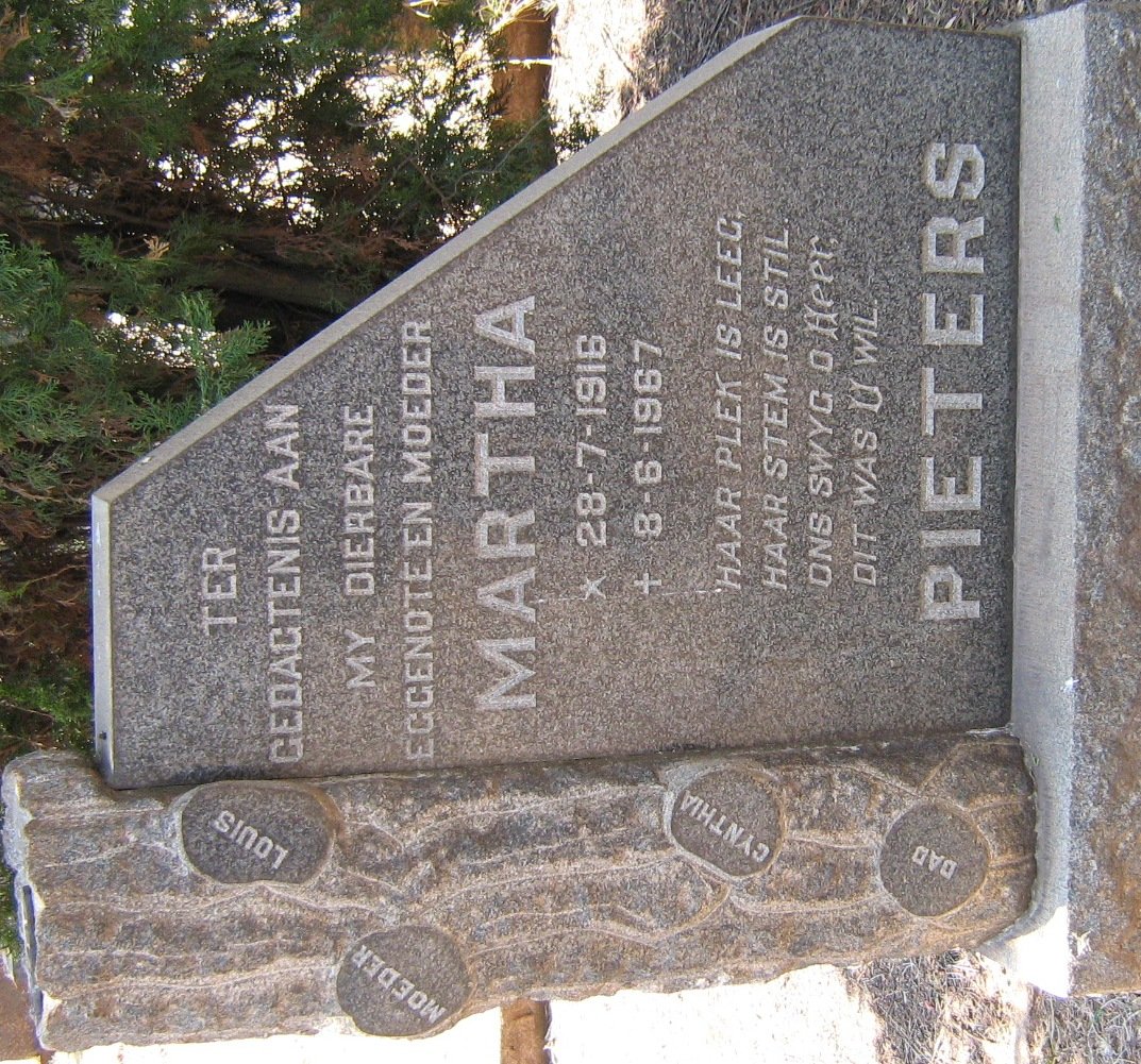 PIETERS Martha 1916-1967
