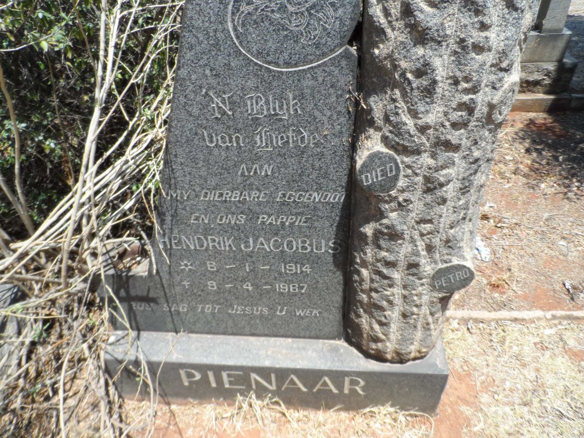 PIENAAR Hendrik Jacobus 1914-1967