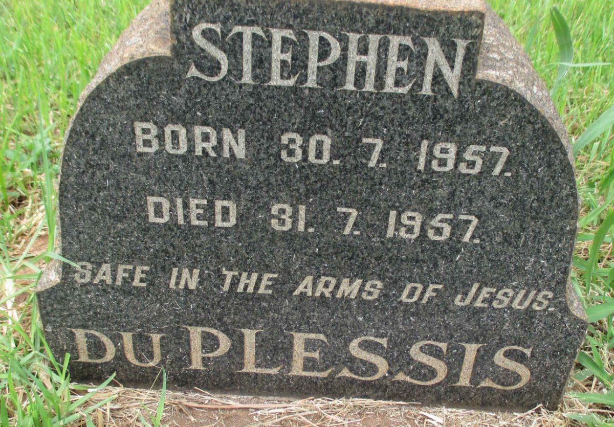 PLESSIS Stephen, du 1957-1957