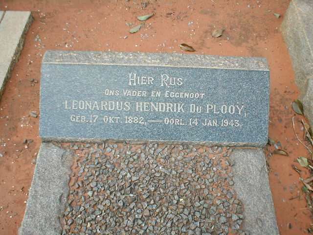 PLOOY Leonardus Hendrik, du 1882-1943