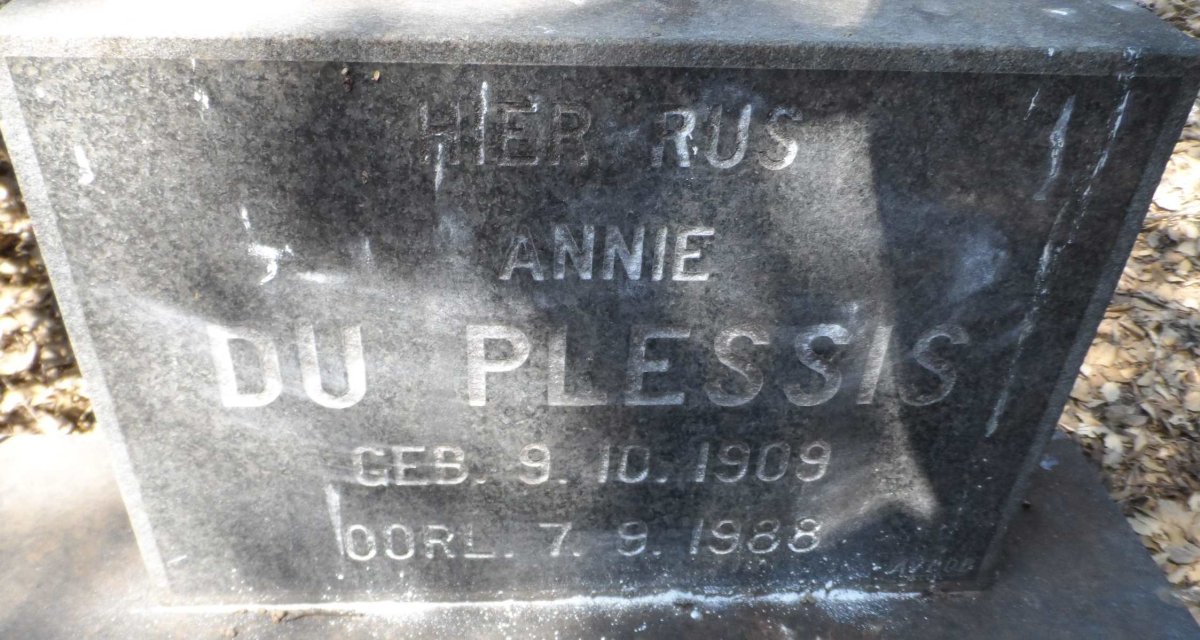 PLESSIS Annie, du 1909-1988