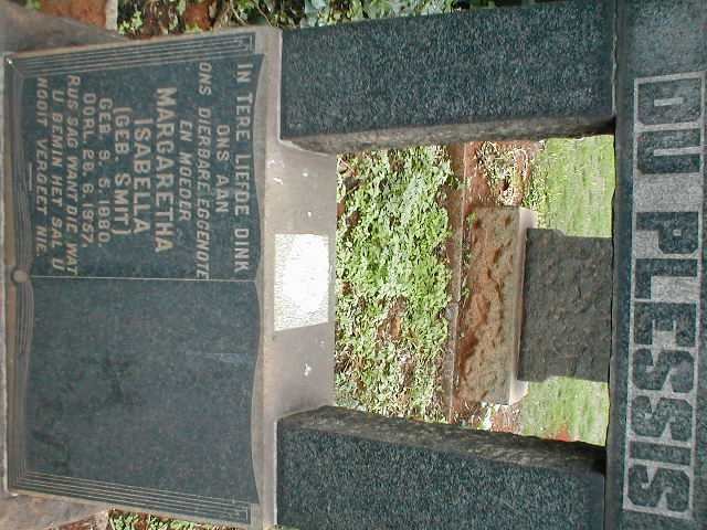 PLESSIS Margaretha Isabella, du nee SMIT 1880-1957