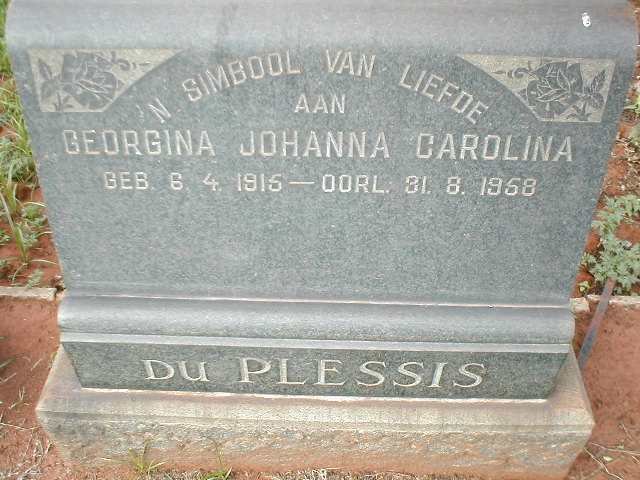 PLESSIS Georgina Johanna Carolina, du 1915-1958