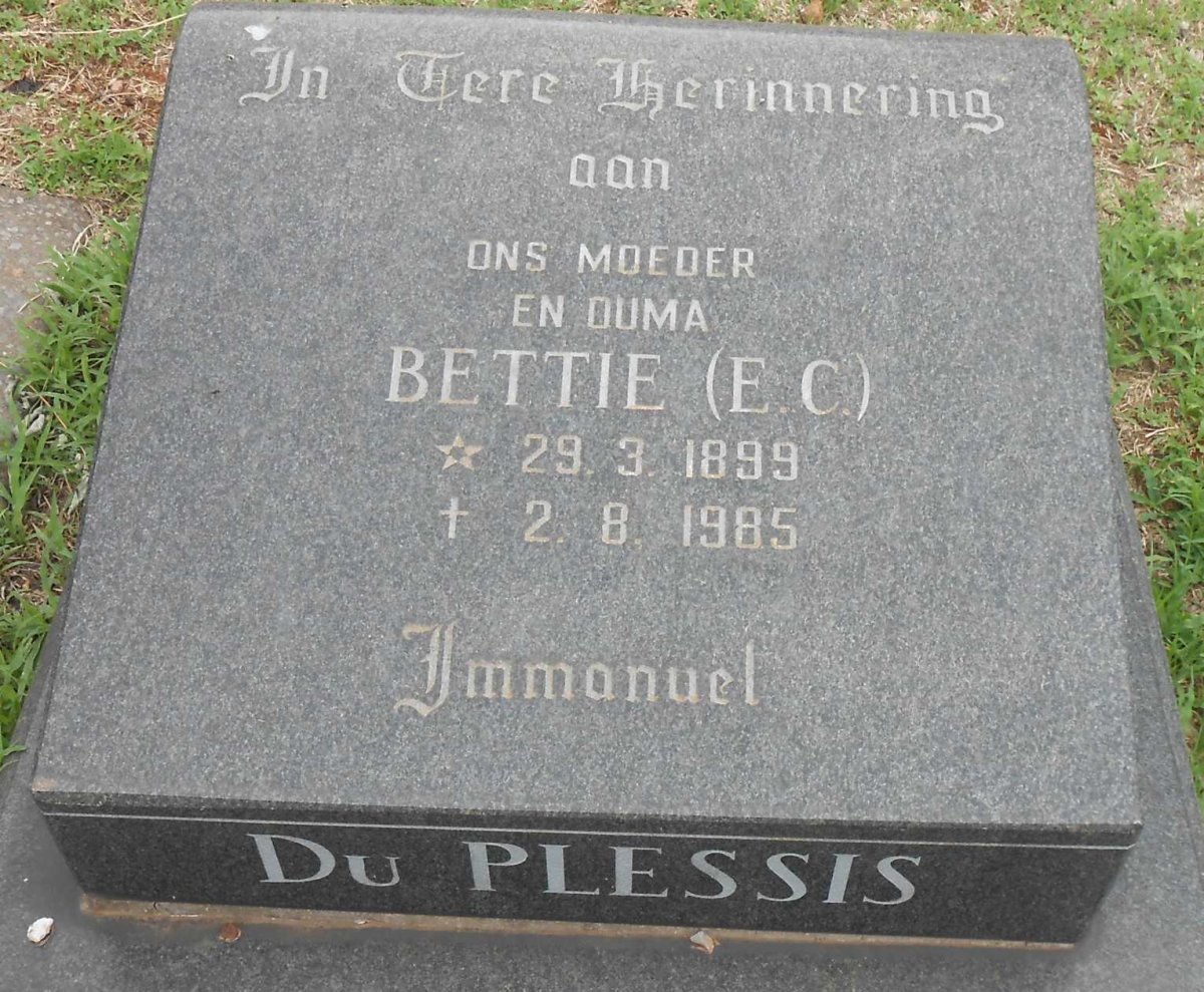 PLESSIS E.C., du 1899-1985