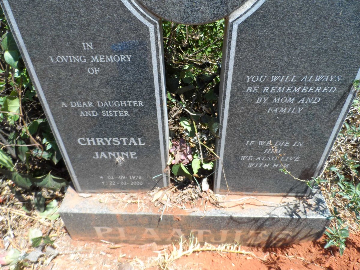 PLAATJIES Chrystal Janine 1978-2000