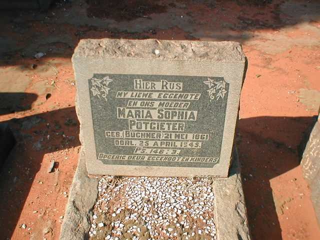 POTGIETER Maria Sophia nee BÜCHNER 1861-1945