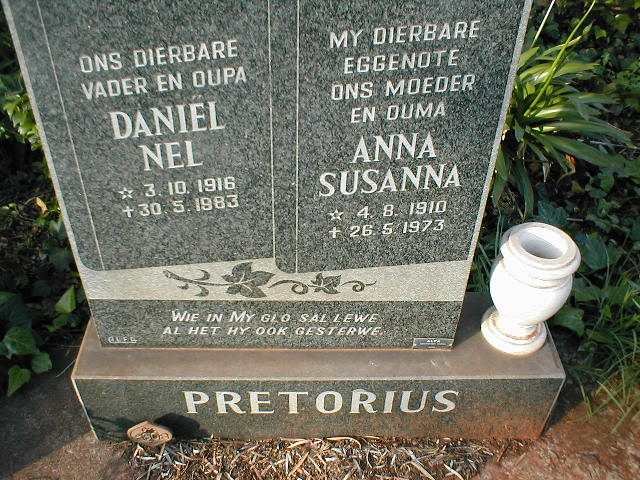 PRETORIUS Daniël Nel 1916-1983 &amp; Anna Susanna 1910-1973