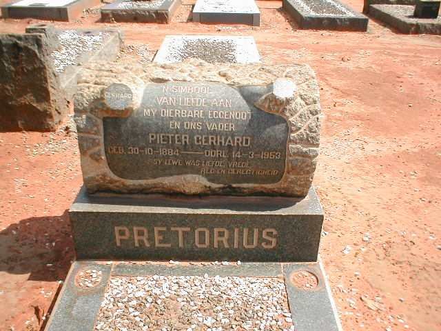 PRETORIUS Pieter Gerhard 1884-1953