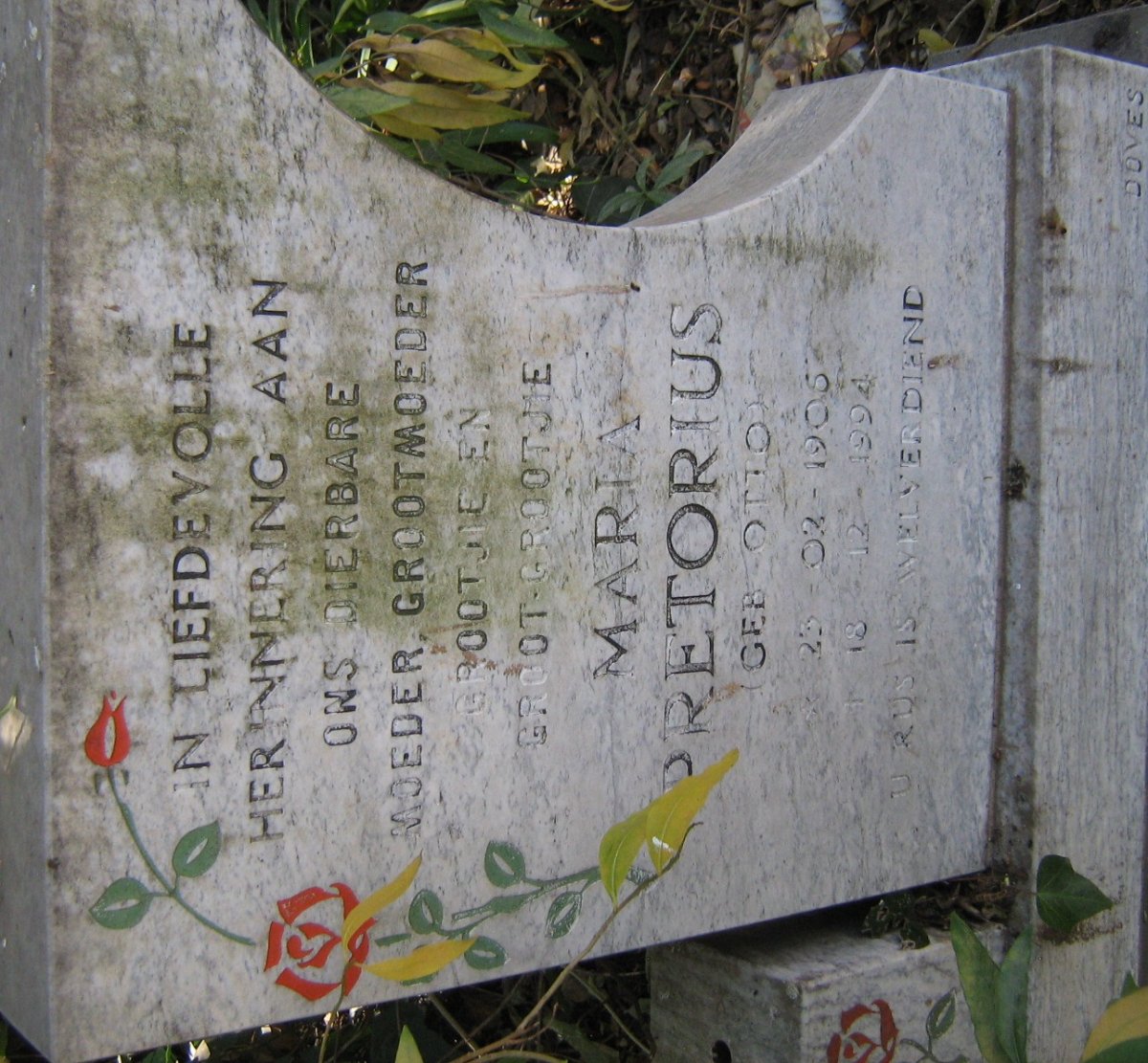 PRETORIUS Maria nee OTTO 1906-1994