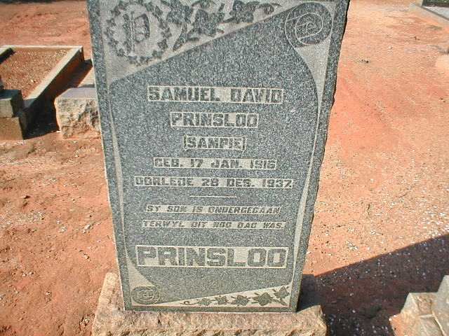PRINSLOO Samuel David 1916-1937