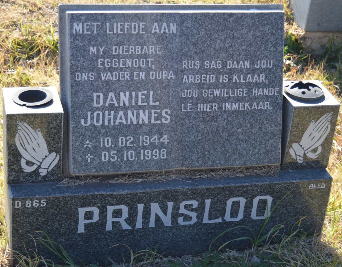 PRINSLOO Daniel Johannes 1944-1998