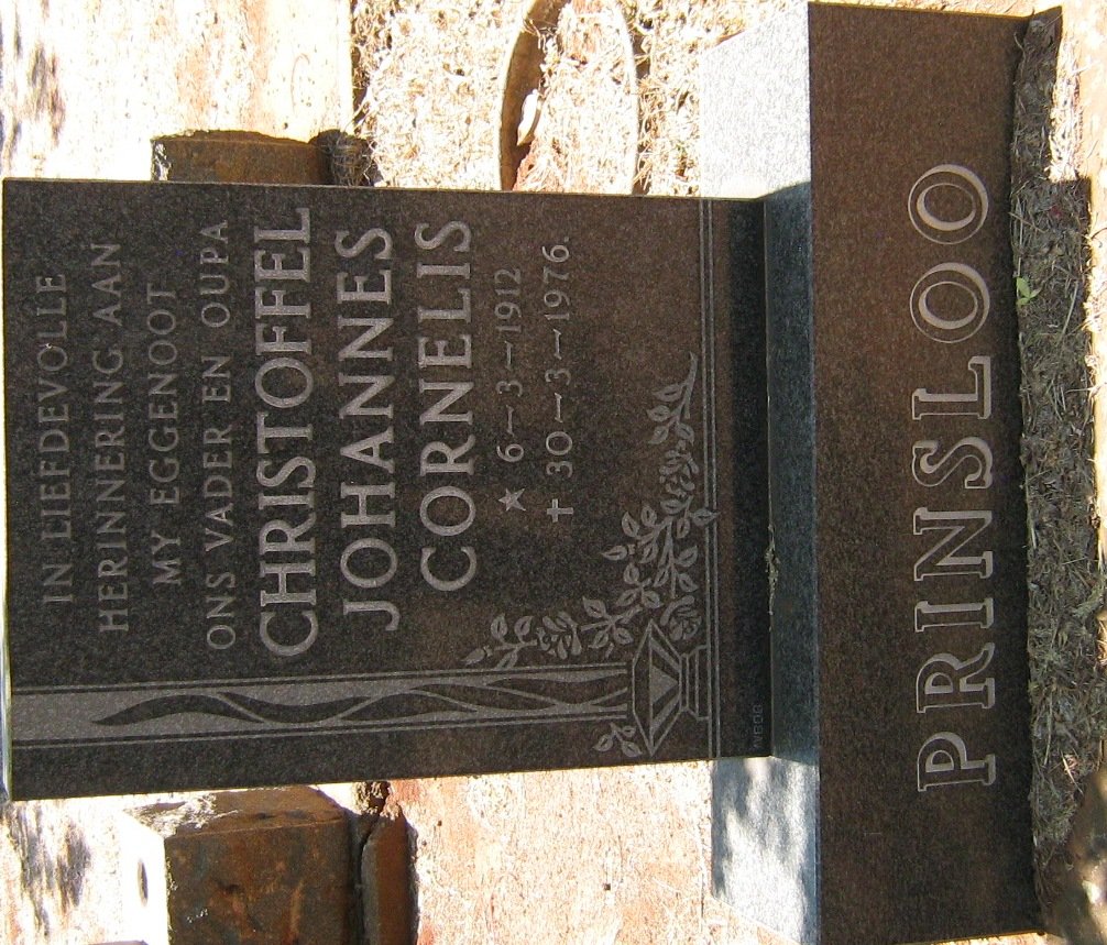 PRINSLOO Christoffel Johannes Cornelius 1912-1976