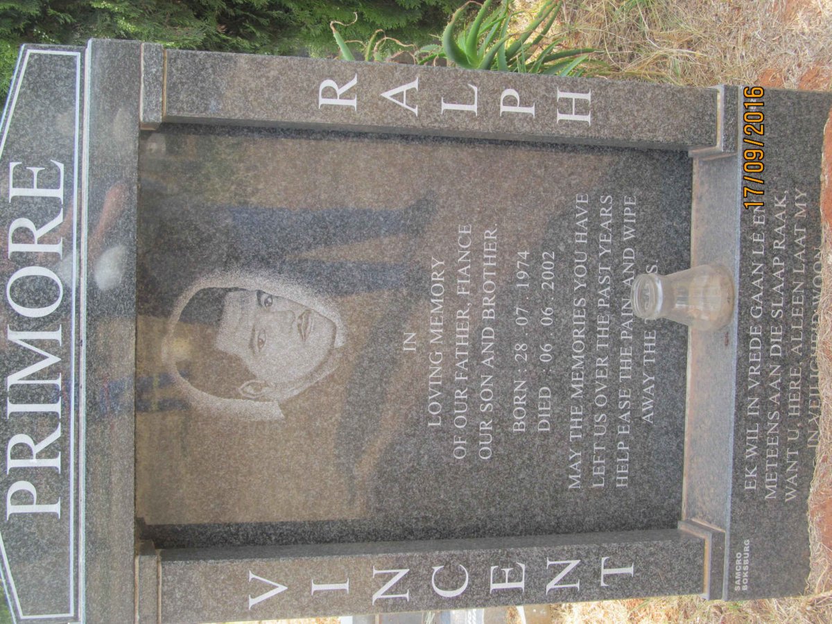 PRIMORE Vincent Ralph 1974-2002