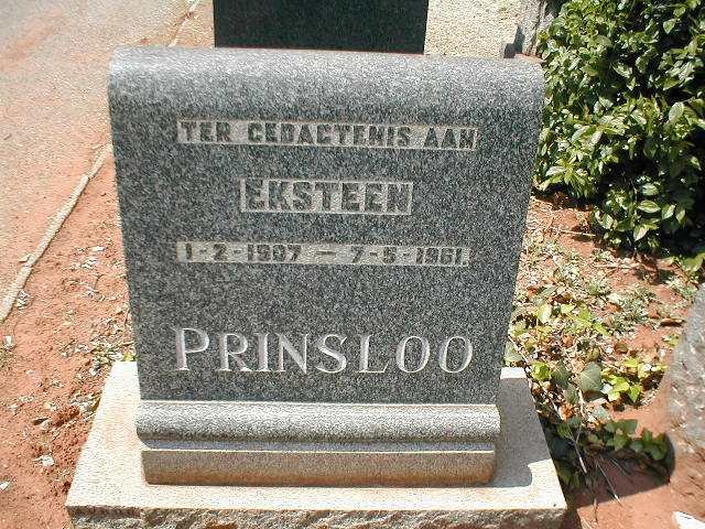 PRINSLOO Eksteen 1907-1961