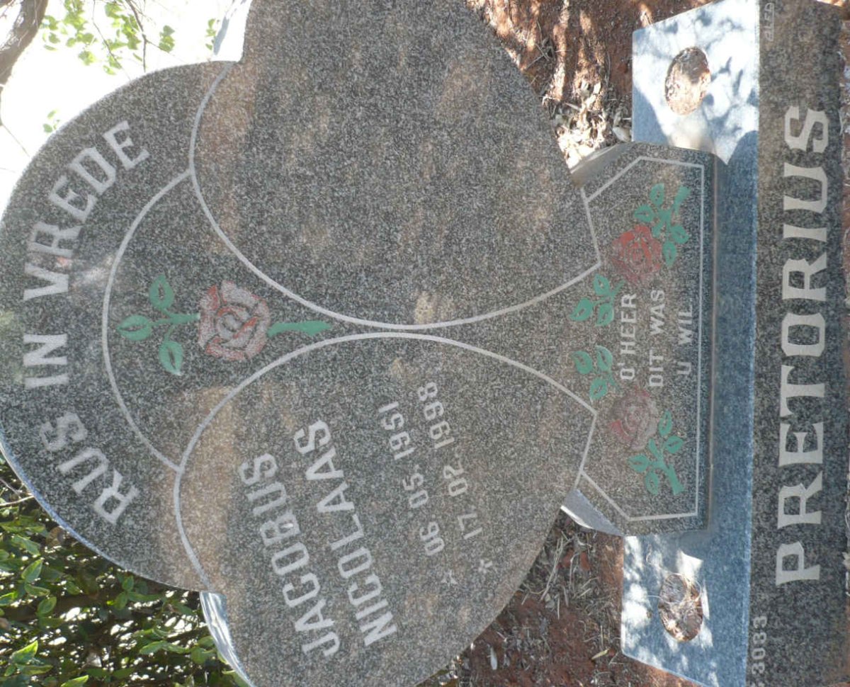 PRETORIUS Jacobus Nicolaas 1951-1998