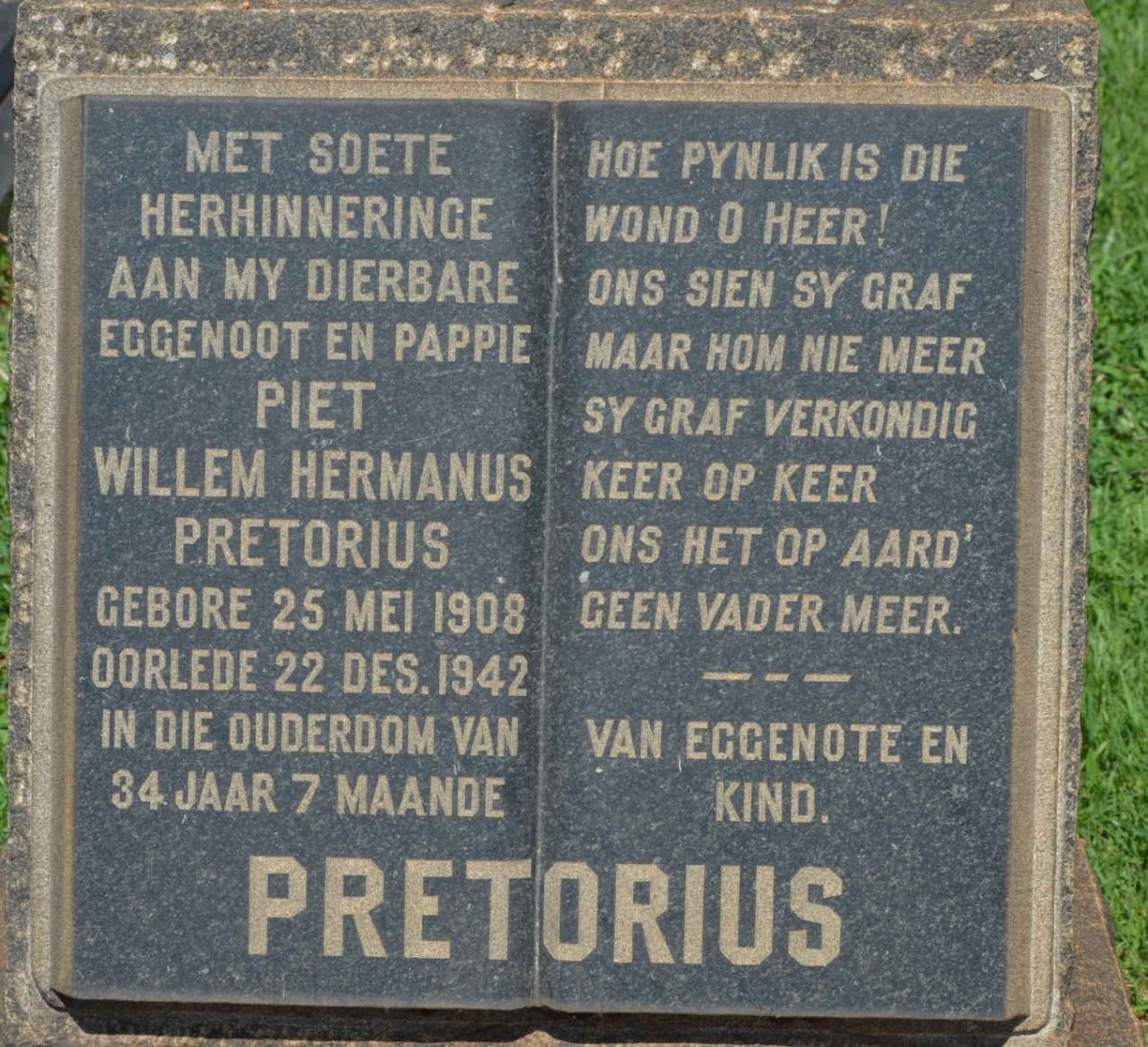 PRETORIUS Piet Willem Hermanus 1908-1942