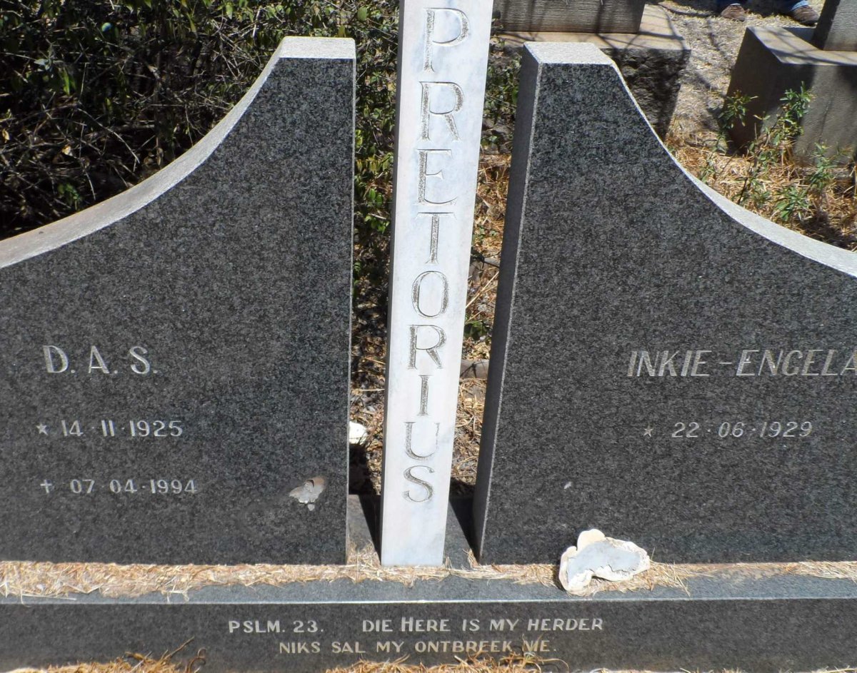 PRETORIUS D.A.S. 1925-1994 &amp; Engela 1929-