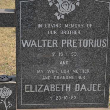 PRETORIUS Walter -1953 :: DAJEE Elizabeth -1983