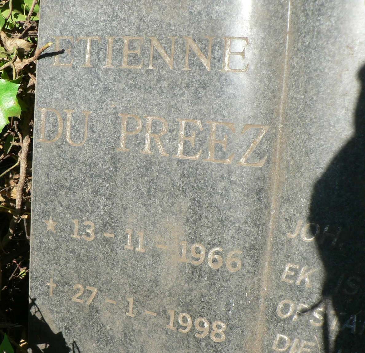 PREEZ Etienne, du 1966-1998