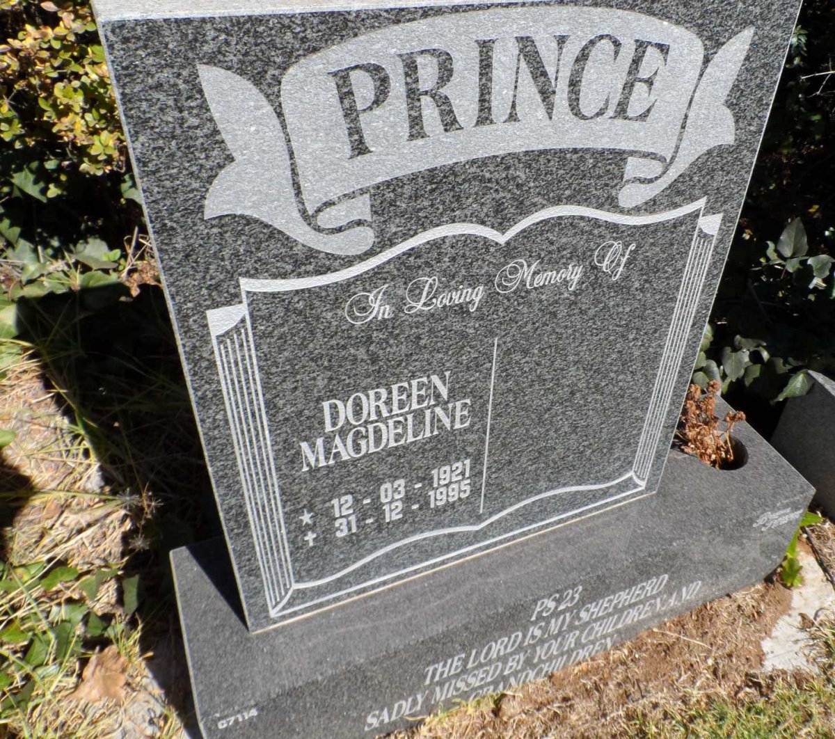 PRINCE Doreen Magdeline 1921-1995