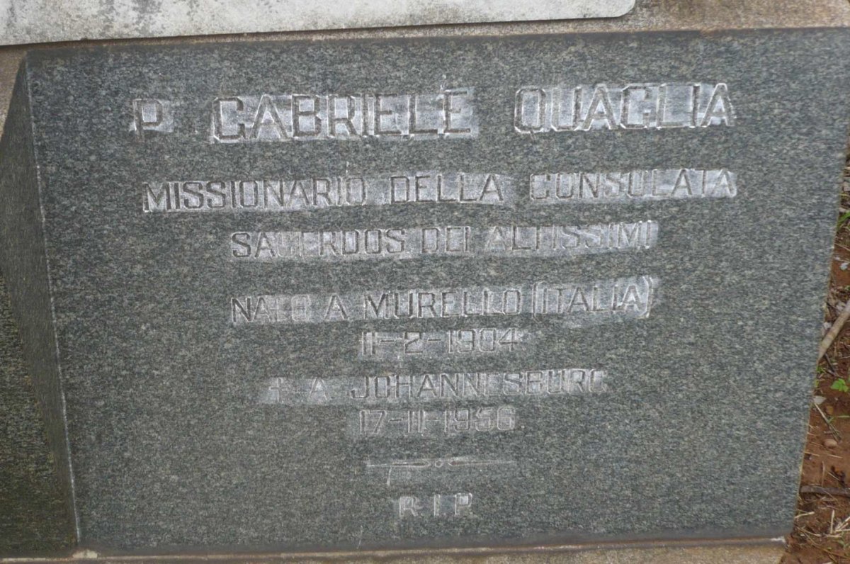QUAGLIA P. Gabriele 1904-1956