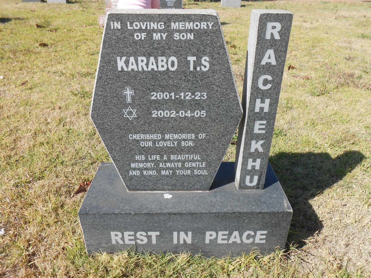 RACHEKHU Karabo T.S. 2001-2002