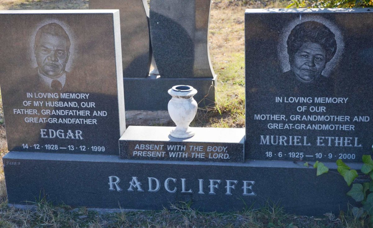 RADCLIFFE Edgar 1928-1999 &amp; Muriel Ethel 1925-2000