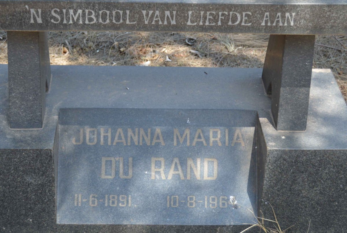 RAND Johanna Maria, du 1891-1964