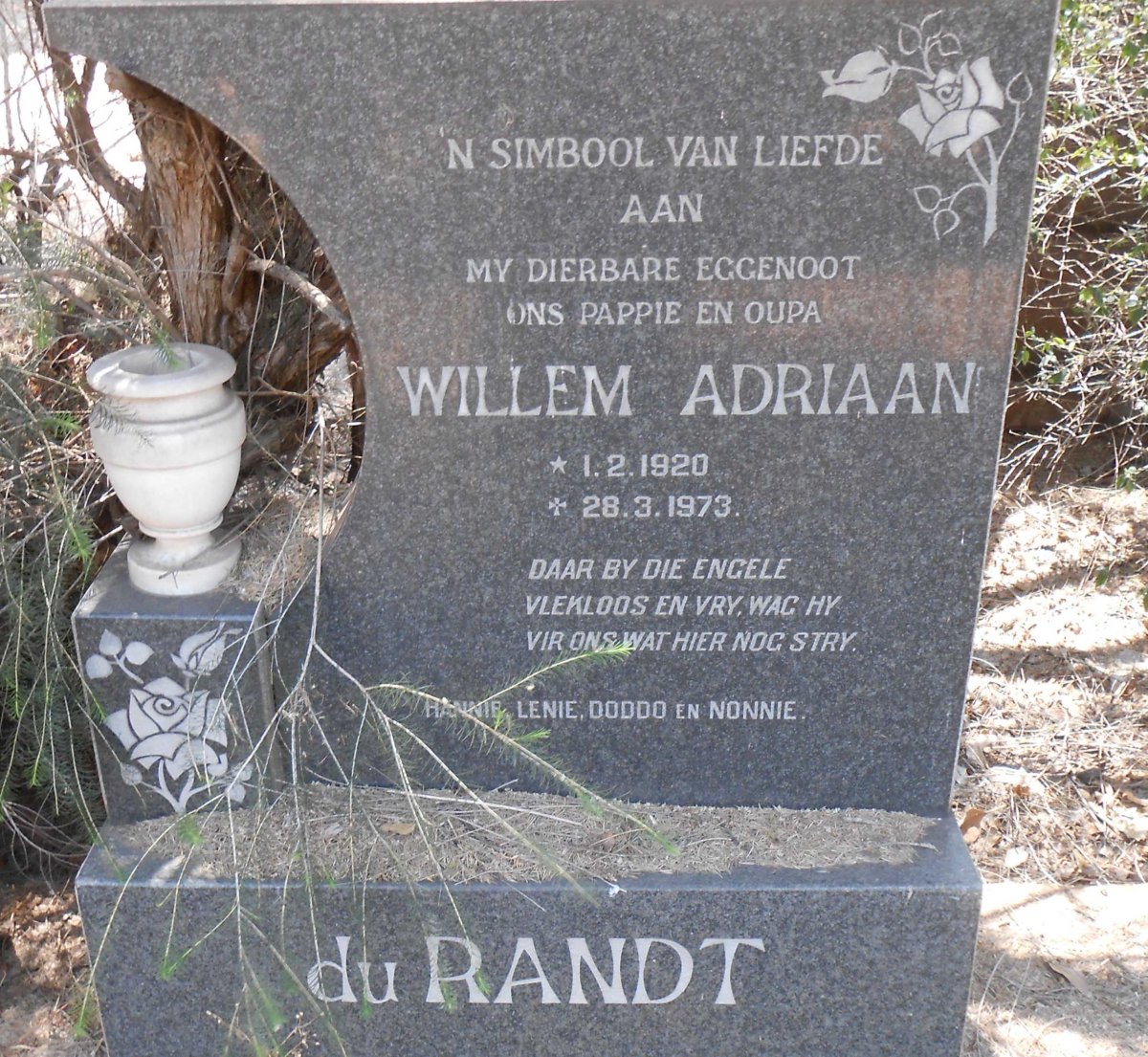 RANDT Willem Adriaan, du 1920-1973