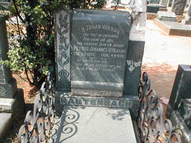 RAUTENBACH Petrus Johannes Uys 1933-1950
