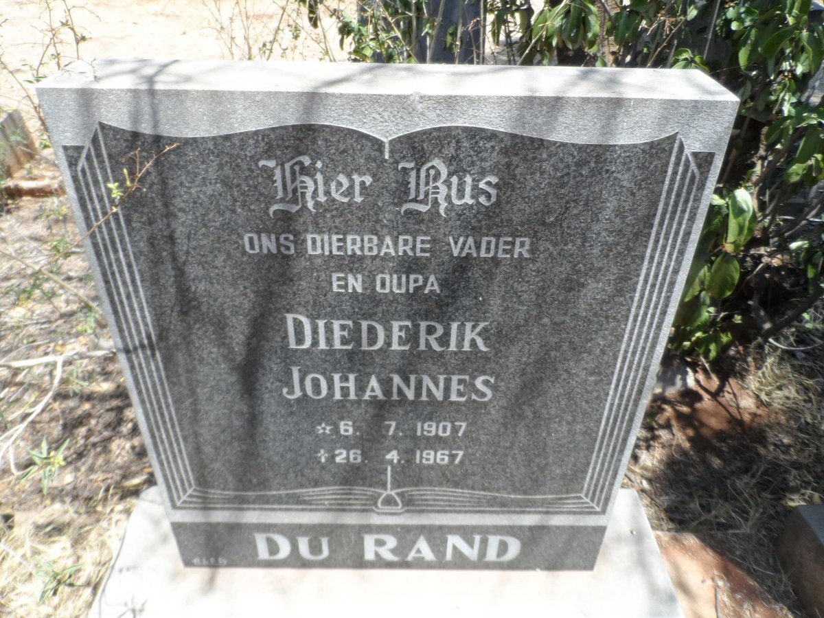 RAND Diederik Johannes, du 1907-1967