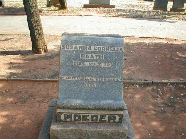 RAATH Susanna Cornelia –1932