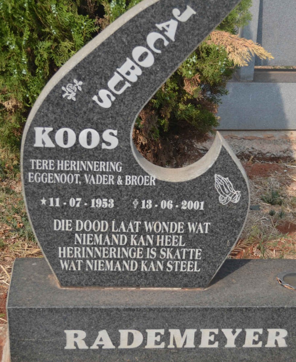 RADEMEYER Jacobus 1953-2001