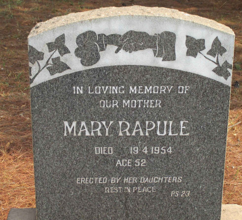 RAPULE Mary -1954