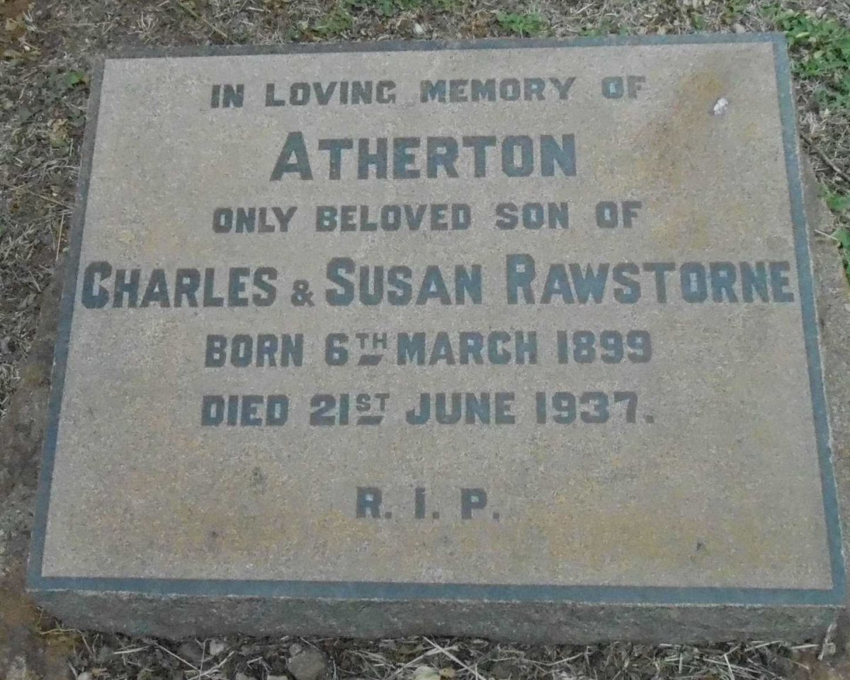 RAWSTORNE Atherton 1899-1937