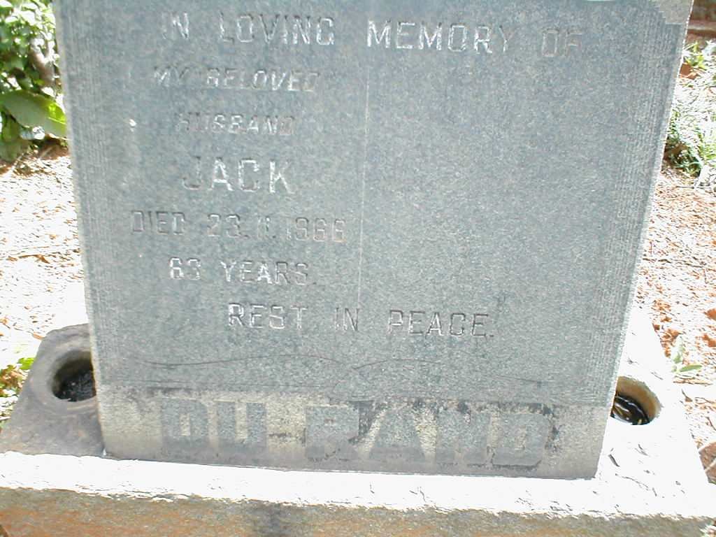 RAND Jack, du  -1966