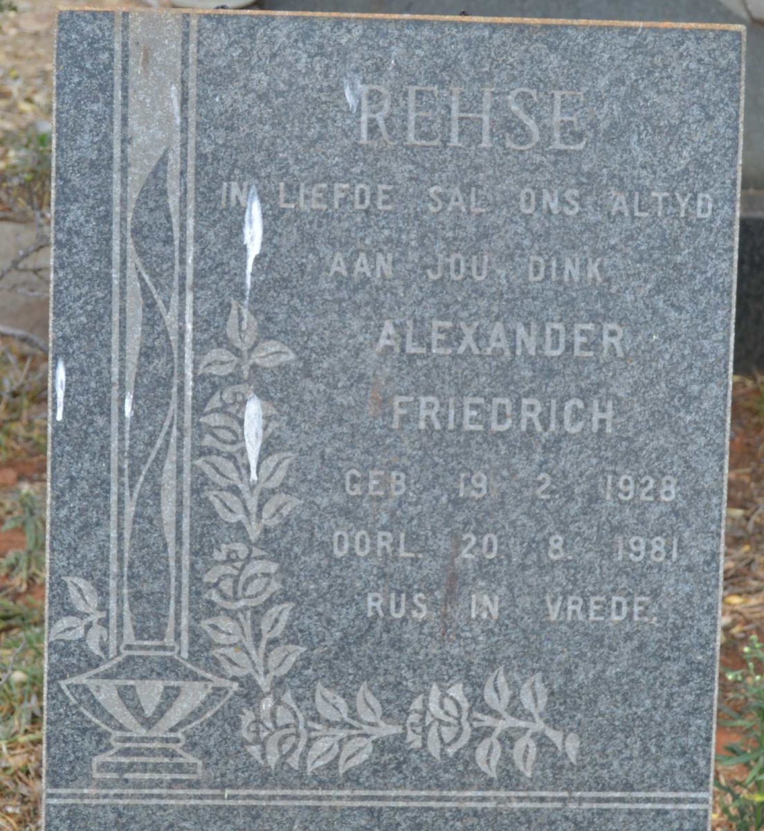 REHSE Alexander Friedrich 1928-1981