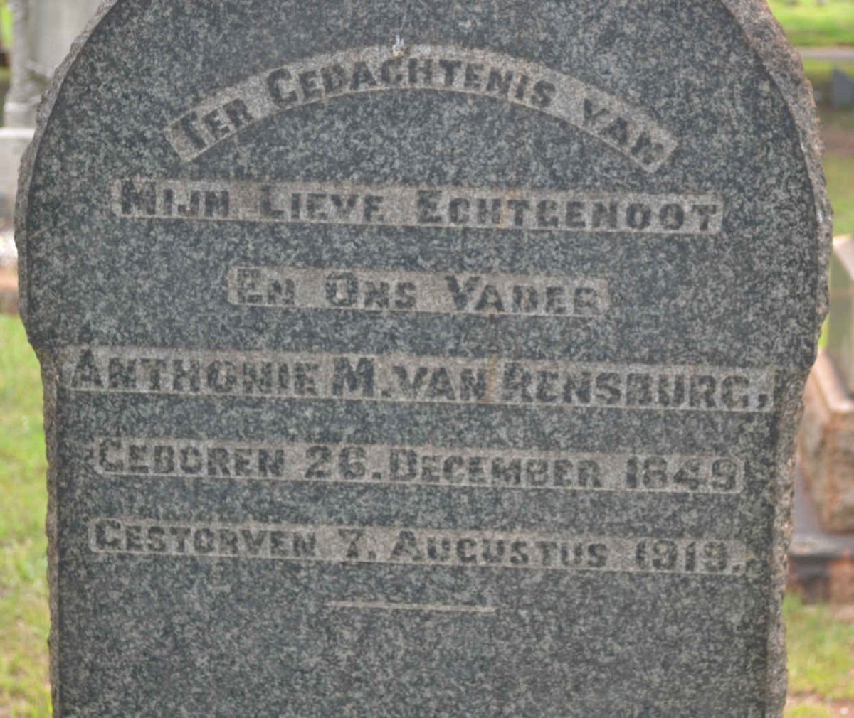RENSBURG Anthonie M., van 1849-1919