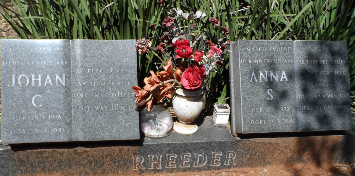 RHEEDER Johan C. 1916-1981 &amp; Anna S. 1922-2003