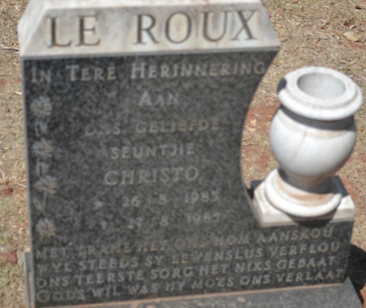 ROUX Christo, le 1985-1985
