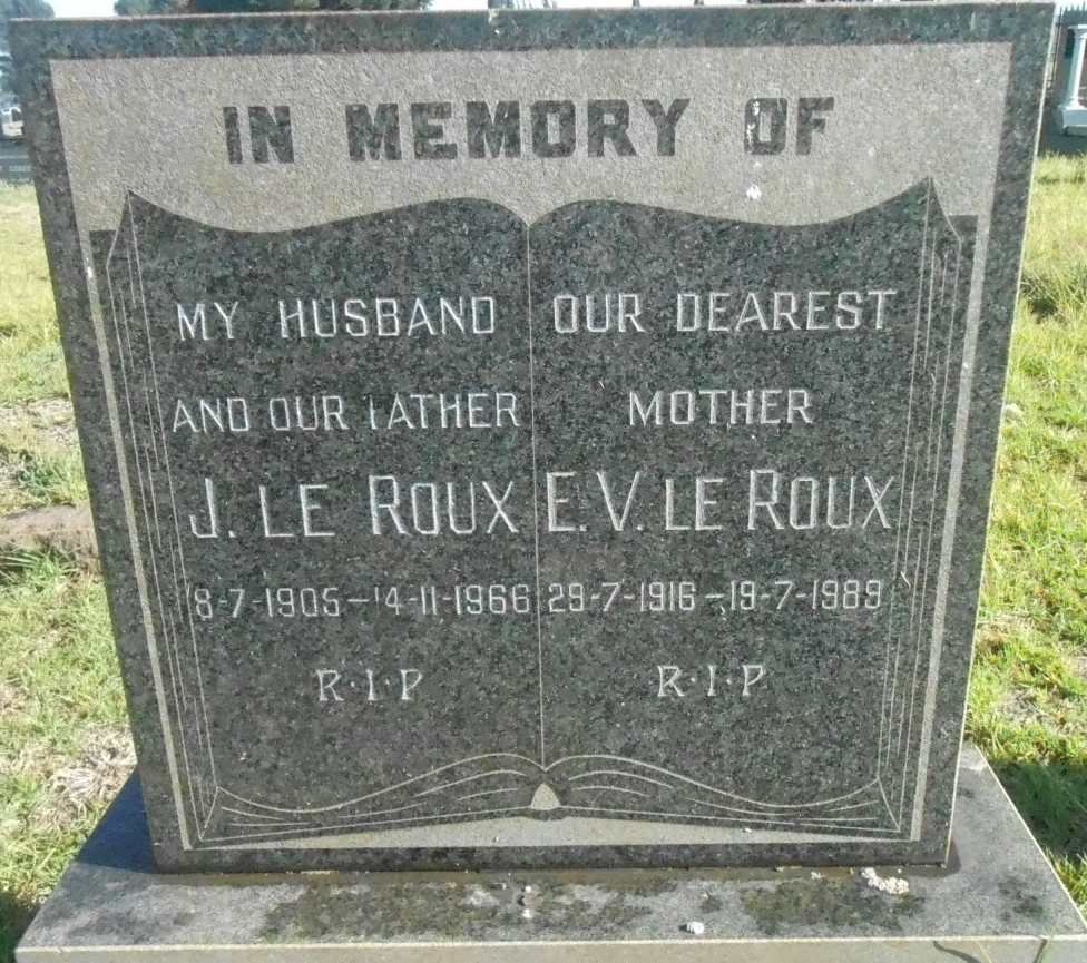 ROUX J., le 1905-1966 &amp; E.V. 1916-1989