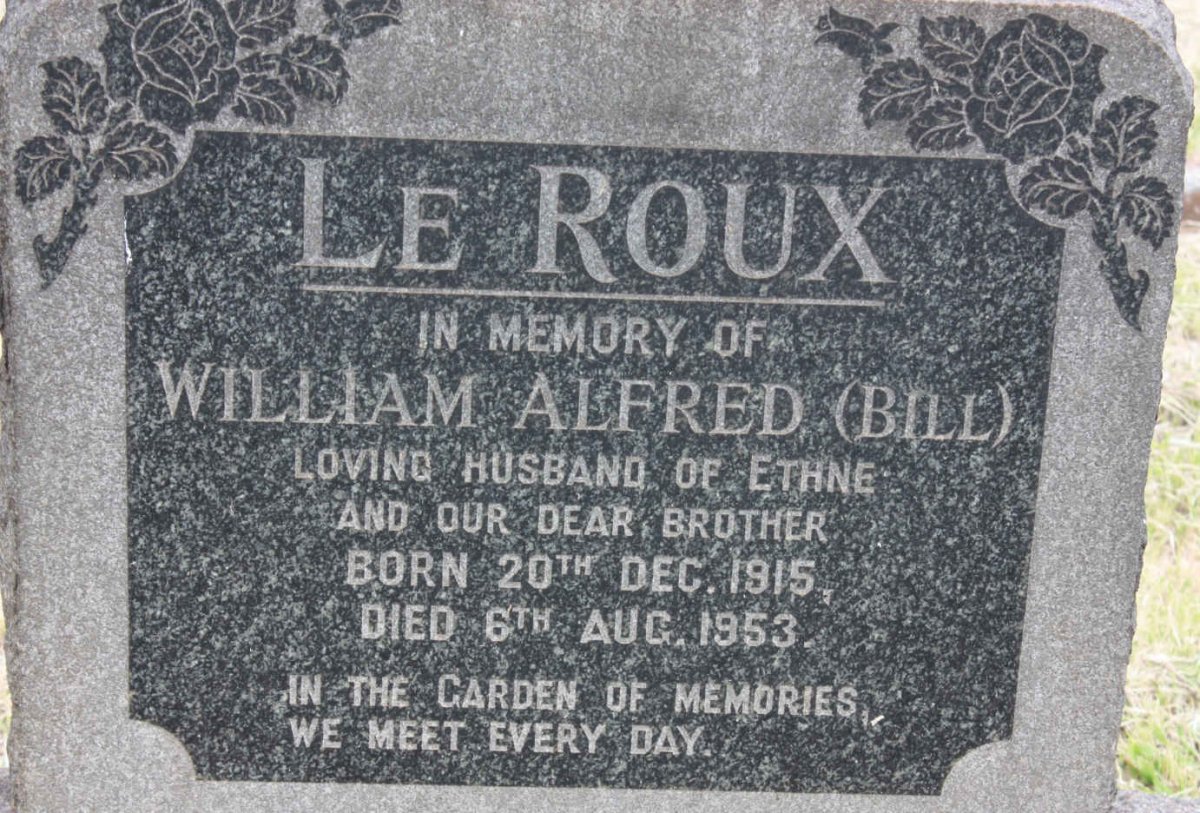 ROUX William Afred, le 1915-1953