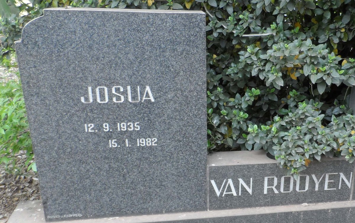 ROOYEN Josua, van 1935-1982