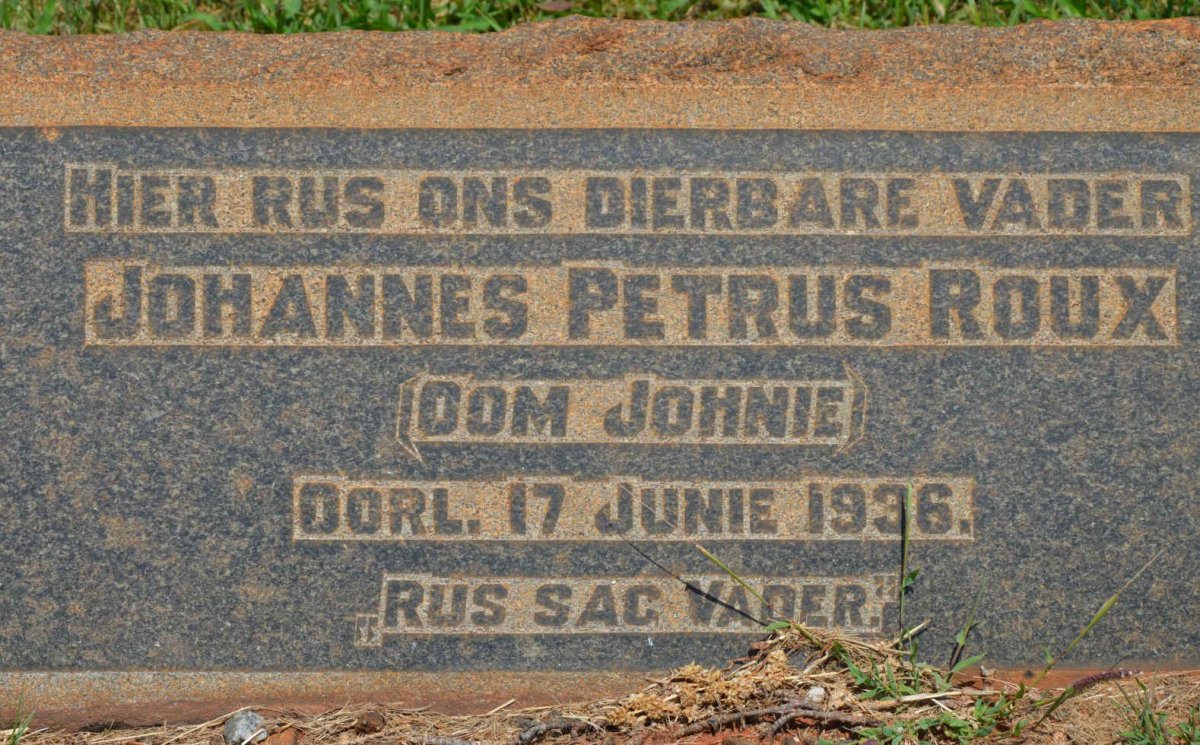 ROUX Johannes Petrus -1936