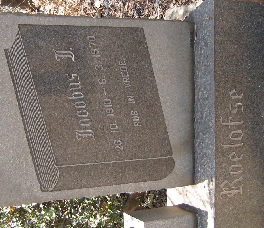ROELOFSE Jacobus 1910-1970