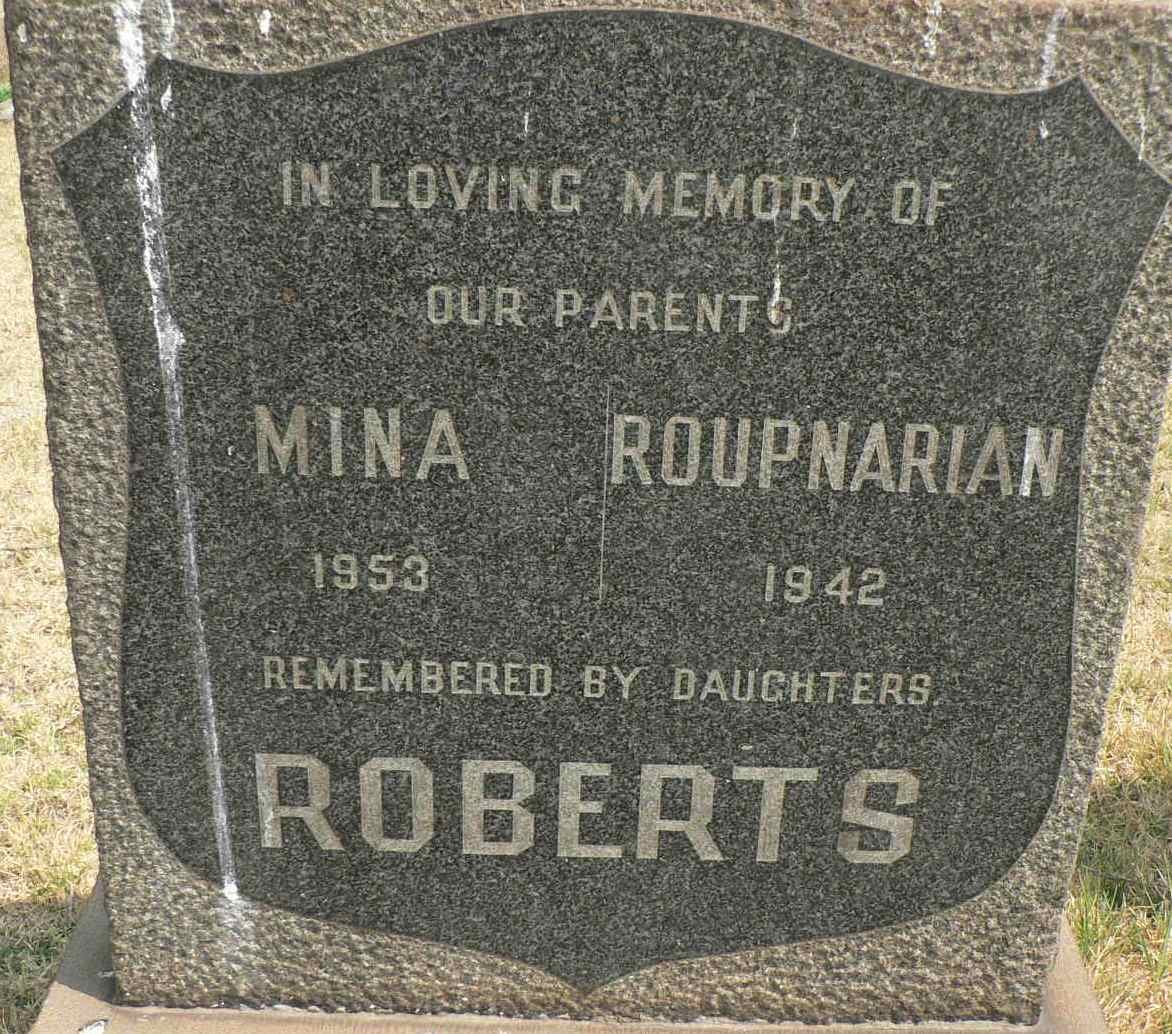 ROBERTS Roupnarian -1942 &amp; Mina -1953