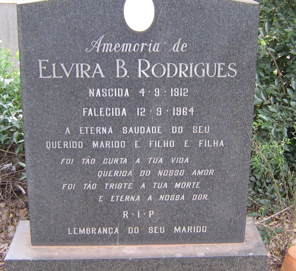 RODRIGUES Elvira B. 1912-1964